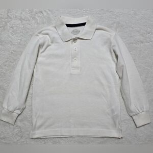 Dickies Top Size Small S 4 4T Kids Long Sleeve Collar Shirt Half Button Dress